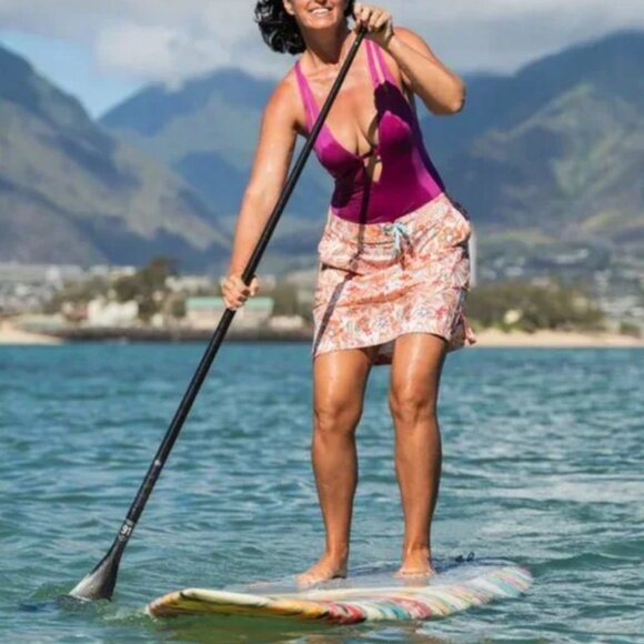 Ripskirt Hawaii Skirt Medium 8 - 10 Pinwheel Floral (coral) Sport Style NWT - Picture 8 of 12